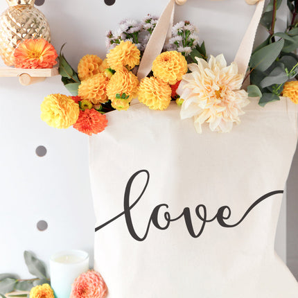 Love Cotton Canvas Tote Bag by The Cotton & Canvas Co.