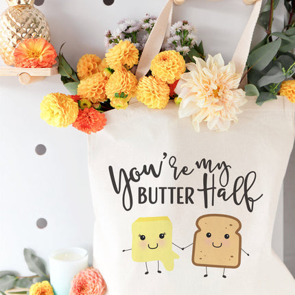 You're My Butter Half Cotton Canvas Tote Bag by The Cotton & Canvas Co.