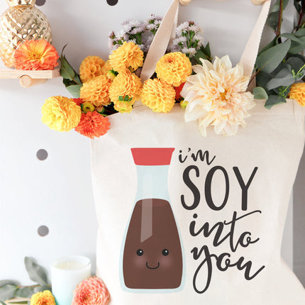 I'm Soy Into You Cotton Canvas Tote Bag by The Cotton & Canvas Co.