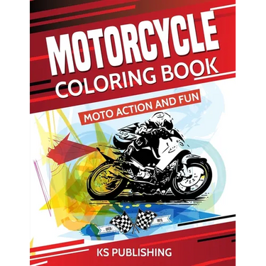 Motorcycle Coloring Book. Moto Action and Fun