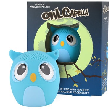 My Audio Pet Bluetooth Speaker Owl Blue - OwlCappela TWS & Lanyard Included 3 Watts by Level Up Desks