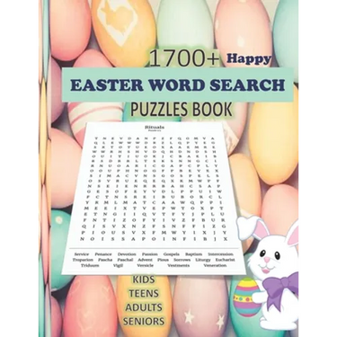 Happy Easter Word Search Puzzles Book: 100 Puzzles 1700+ Easter words Across 10 Categories like: Easter Traditions, Culture, Rituals etc. Solutions fo