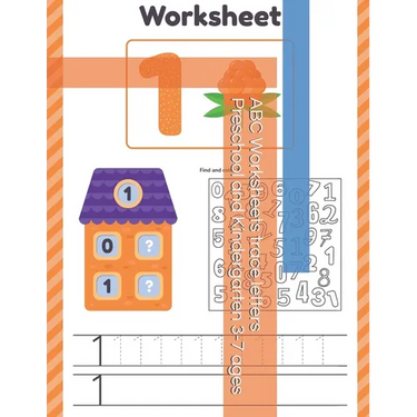 ABC Worksheets trace letters Preschool and Kindergarten 3-7 ages