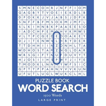 Word Search Puzzle Book - 1500 Words: 100 Puzzles 1 Puzzle Per Page With Solutions Large Print 8.5" x 11"