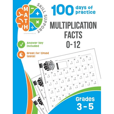 Math Skill Support: Multiplication Facts 0-12: Grades 3-5, Math Drills, Reproducible Practice Sheets