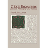 Critical Encounters: Between Philosophy and Politics