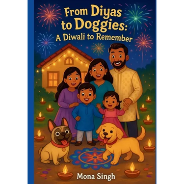 For Diyas to Doggies: A Diwali to Remember: Fun Diwali childrens book with silly dogs and family fun!