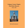 Culpeper County, Virginia Deed Book Abstracts 1781-1783