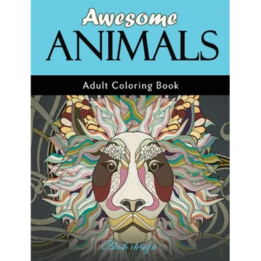 Awesome Animals: Adult Coloring Book