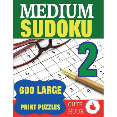 Medium Sudoku 2: 600 Large Print Medium Level Sudoku Puzzles with 6 puzzles per page in a big 8.5 x 11 inch book