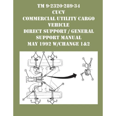 TM 9-2320-289-34 CUCV Commercial Utility Cargo Vehicle Direct Support / General Support Manual May 1992 w/Change 1&2