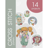 Counted cross stitch patterns book: 14 cute projects