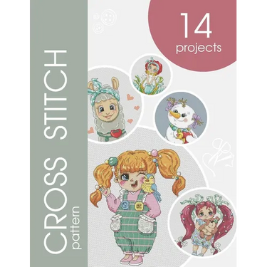 Counted cross stitch patterns book: 14 cute projects