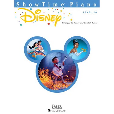 Showtime Piano Disney Easy Piano Sheet Music Beginner Disney Songbook for Kids and Students Level 2a Arrangements from Aladdin, Mulan, the Little Merm