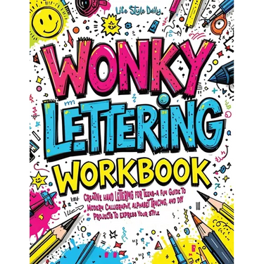 Wonky Lettering Workbook: Creative Hand Lettering for Teens- A Fun Guide to Modern Calligraphy, Alphabet Tracing, and DIY Projects to Express Your Sty