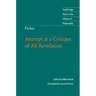 Fichte: Attempt at a Critique of All Revelation