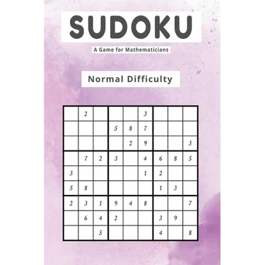 Sudoku A Game for Mathematicians Normal Difficulty