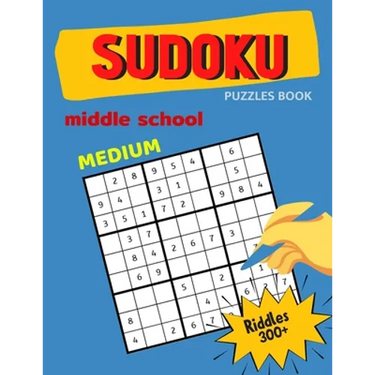 Medium Sudoku Puzzles Book Middle School Riddles 300+: Huge 9x9 sudoku book for Teens, smart gifts for Boy & Girl, fun and brain exercises