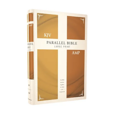 KJV, Amplified, Parallel Bible, Large Print, Hardcover, Red Letter Edition: Two Bible Versions Together for Study and Comparison