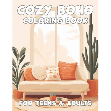 Cozy Boho Coloring Book for Teens and Adults