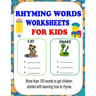 Rhyming Words Worksheets: Rhyming Words Activities For Kids, Learn How To Rhyme With This Rhyming Workbooks For Kindergarten, Preschoolers And 1st Gra