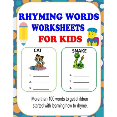 Rhyming Words Worksheets: Rhyming Words Activities For Kids, Learn How To Rhyme With This Rhyming Workbooks For Kindergarten, Preschoolers And 1st Gra