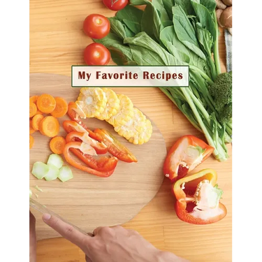 Low Vision Recipe Book: My Favorite Recipes: Personal Cookbook with Large Print and Bold Lines on White Paper for Visually Impaired