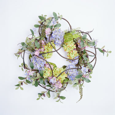 Hydrangea Floral Wreath 22"D