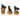 Black Cat on Pumpkin Figurine (Set of 3)