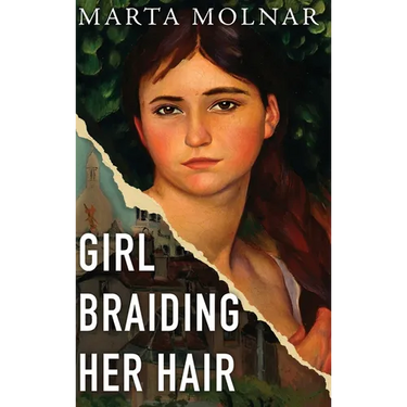 Girl Braiding Her Hair