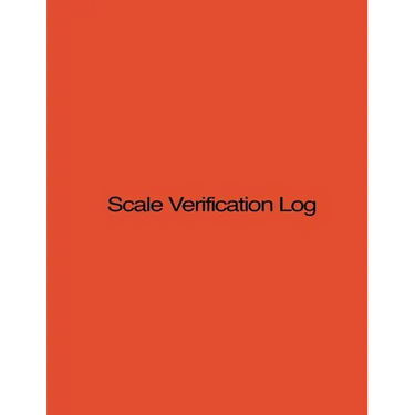 Scale Verification Log: 8.5 X 11, 210 pages, Orange Cover
