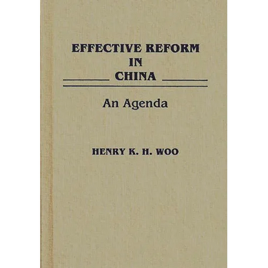 Effective Reform in China: An Agenda