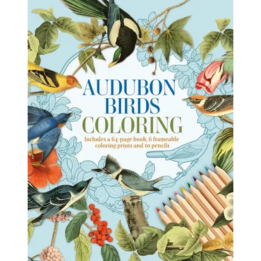 Audubon Birds Coloring Kit: Includes a 64-Page Book, 6 Frameable Coloring Prints and 10 Pencils