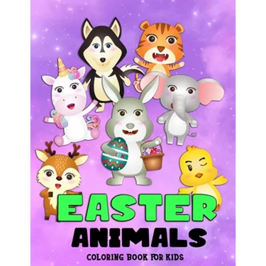Easter Animals Coloring Book For Kids: Beautiful Easter Gift for Boys and Girls Ages 4-8