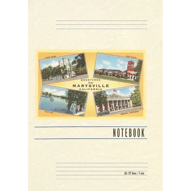 Vintage Lined Notebook Greetings from Marysville