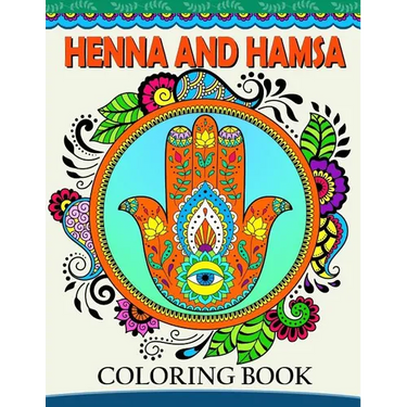 Henna and Hamsa Coloring Book: Intricate tatoo Design for Adults Coloring Book