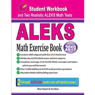 ALEKS Math Exercise Book: Student Workbook and Two Realistic ALEKS Math Tests