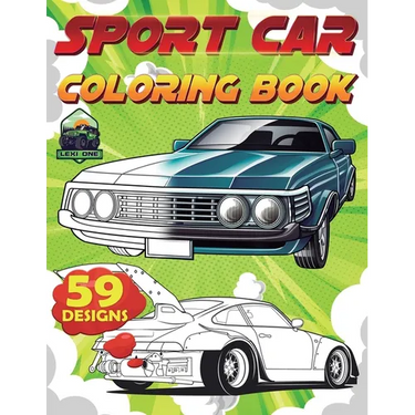 Sports Car Coloring Book: for Car Lovers, Adults, Man, male, adult boy, boys
