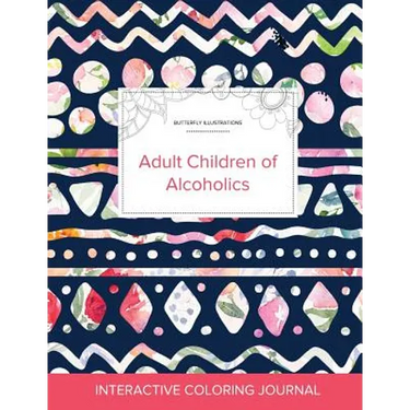Adult Coloring Journal: Adult Children of Alcoholics (Butterfly Illustrations, Tribal Floral)