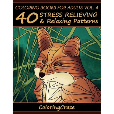 Coloring Books For Adults Volume 4: 40 Stress Relieving And Relaxing Patterns