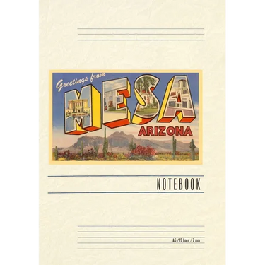 Vintage Lined Notebook Greetings from Mesa