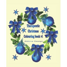 Therapeutic Christmas Colouring book VI: 50 one sided Christmas colouring Stress Relief pictures for Adults, Blue Wreath & Bauble Soft paper back cove
