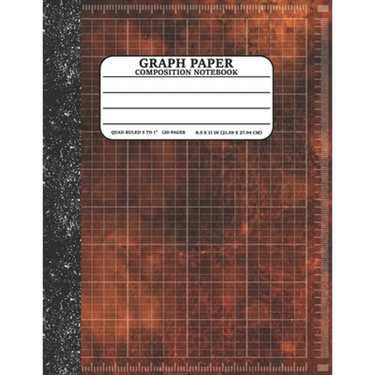 Graph Paper Composition Notebook: Math and Science Lover Graph Paper Cover Watercolor Orange (Quad Ruled 5 squares per inch, 120 pages) Birthday Gifts
