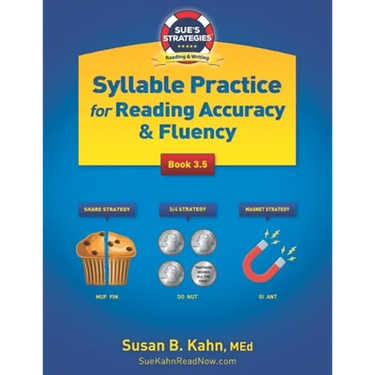 Sue's Strategies Syllable Practice For Reading Accuracy & Fluency: Book 3.5
