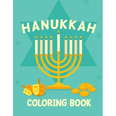 Hanukkah Coloring Book: Activity Book for Kids (8.5" x 11" ) One Sided Pages For Hebrew Pre School, Synagogue Kindergarten Jewish Gifts