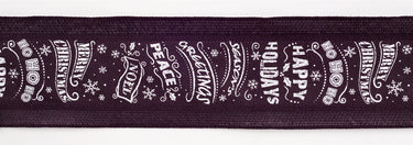 Black and White Christmas Sentiment Ribbon (Set of 3)