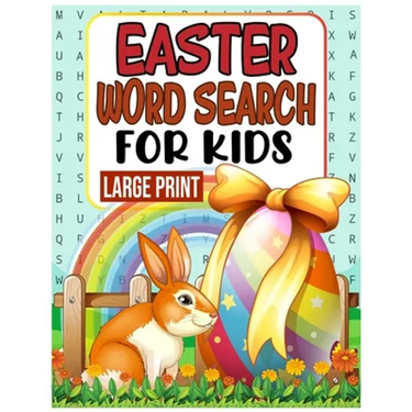 Easter Word Search for Kids LARGE PRINT: 40 Easter Easy Word Search Puzzle Books for Kids Intermediate Level (Word Find Book for Kids)