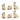 Weathered Terra Cotta Rabbit Garden Statue (Set of 6)