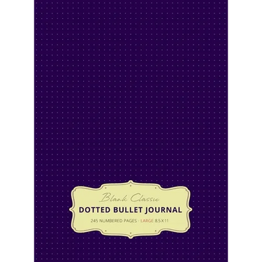 Large 8.5 x 11 Dotted Bullet Journal (Eggplant #11) Hardcover - 245 Numbered Pages