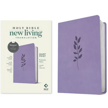 NLT Giant Print Premium Value Bible, Filament Enabled (Leatherlike, Lavender Vine)